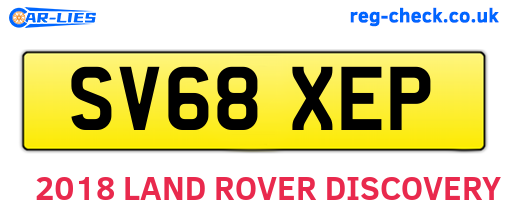 SV68XEP are the vehicle registration plates.