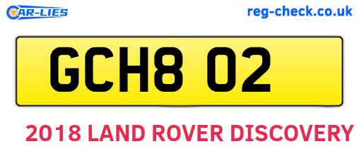 GCH802 are the vehicle registration plates.