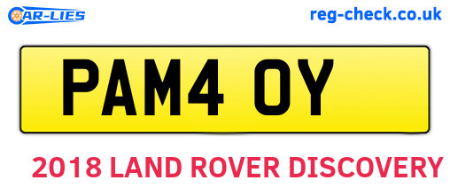 PAM40Y are the vehicle registration plates.