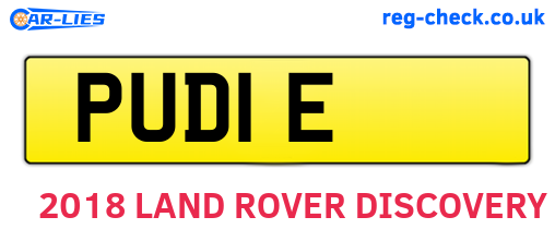 PUD1E are the vehicle registration plates.
