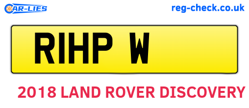 R1HPW are the vehicle registration plates.