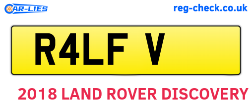 R4LFV are the vehicle registration plates.
