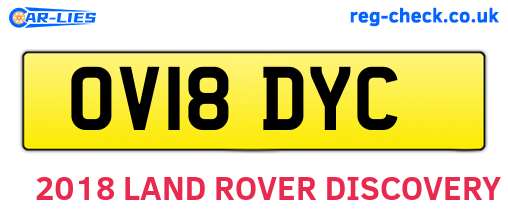 OV18DYC are the vehicle registration plates.