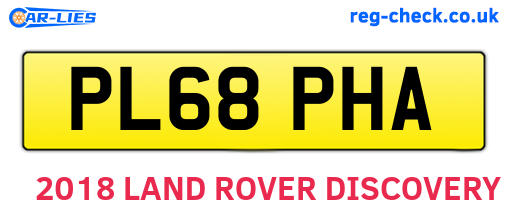 PL68PHA are the vehicle registration plates.