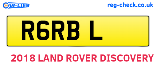 R6RBL are the vehicle registration plates.