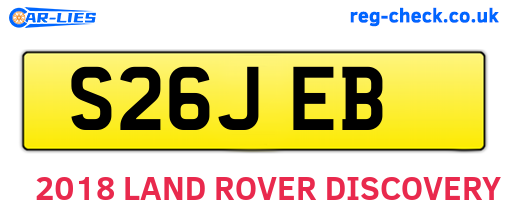 S26JEB are the vehicle registration plates.
