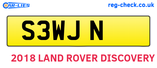 S3WJN are the vehicle registration plates.