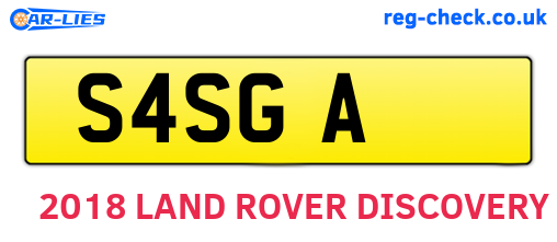 S4SGA are the vehicle registration plates.
