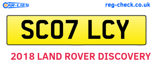SC07LCY are the vehicle registration plates.