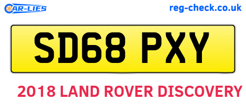 SD68PXY are the vehicle registration plates.