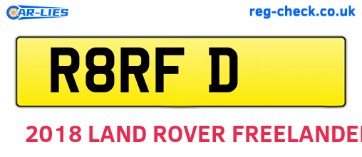R8RFD are the vehicle registration plates.