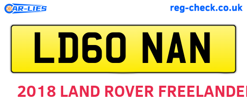 LD60NAN are the vehicle registration plates.