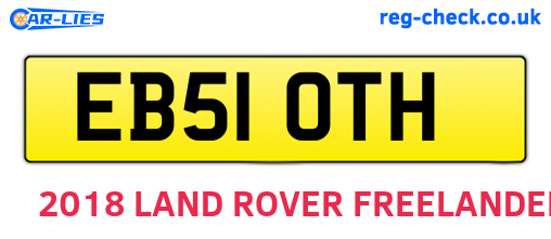 EB51OTH are the vehicle registration plates.