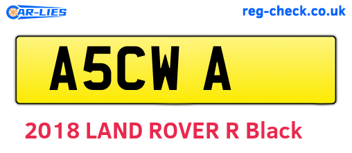 A5CWA are the vehicle registration plates.