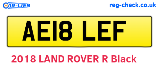 AE18LEF are the vehicle registration plates.