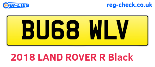 BU68WLV are the vehicle registration plates.
