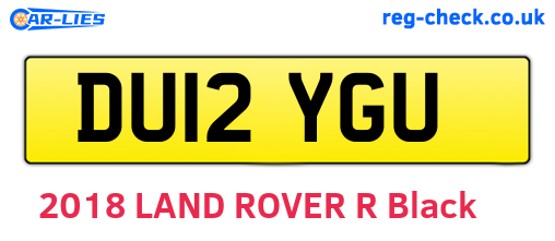 DU12YGU are the vehicle registration plates.