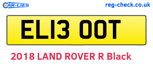 EL13OOT are the vehicle registration plates.