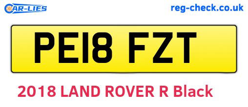 PE18FZT are the vehicle registration plates.