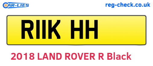 R11KHH are the vehicle registration plates.