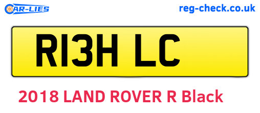 R13HLC are the vehicle registration plates.