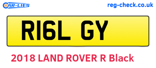 R16LGY are the vehicle registration plates.