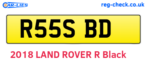 R55SBD are the vehicle registration plates.