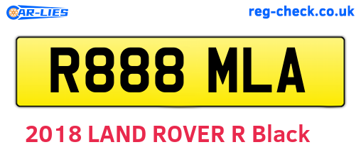 R888MLA are the vehicle registration plates.