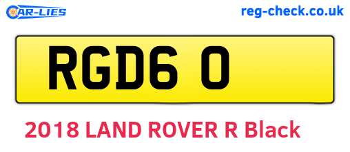 RGD60 are the vehicle registration plates.