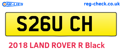 S26UCH are the vehicle registration plates.