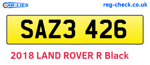SAZ3426 are the vehicle registration plates.