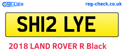SH12LYE are the vehicle registration plates.