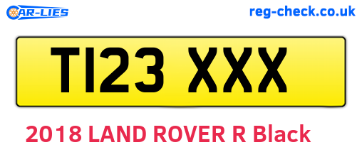 T123XXX are the vehicle registration plates.