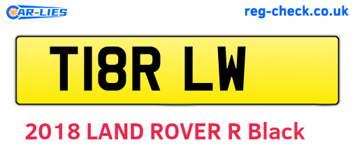 T18RLW are the vehicle registration plates.