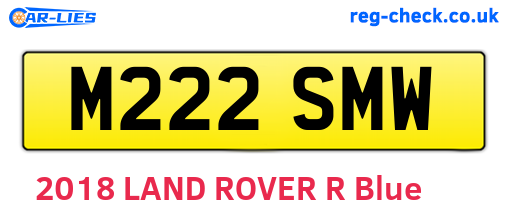 M222SMW are the vehicle registration plates.