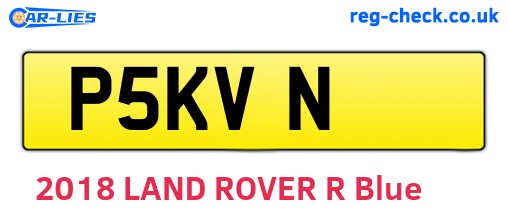 P5KVN are the vehicle registration plates.