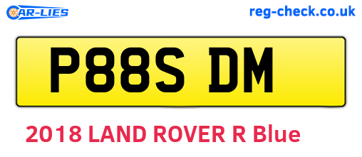 P88SDM are the vehicle registration plates.