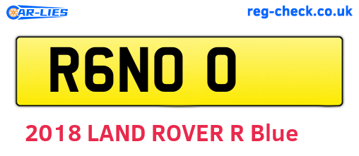 R6NOO are the vehicle registration plates.