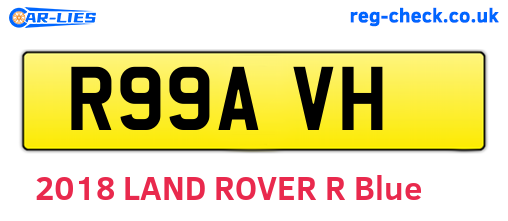 R99AVH are the vehicle registration plates.
