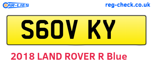 S60VKY are the vehicle registration plates.