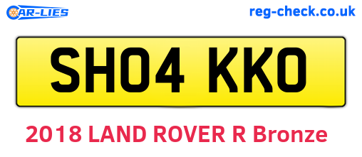 SH04KKO are the vehicle registration plates.