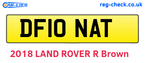 DF10NAT are the vehicle registration plates.