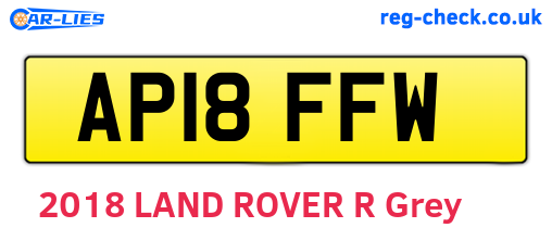 AP18FFW are the vehicle registration plates.