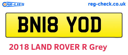BN18YOD are the vehicle registration plates.