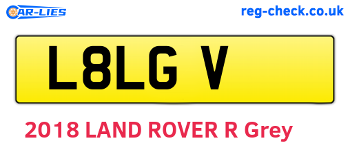 L8LGV are the vehicle registration plates.