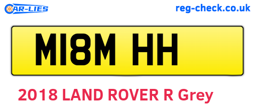 M18MHH are the vehicle registration plates.
