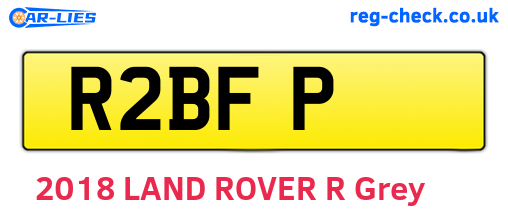 R2BFP are the vehicle registration plates.