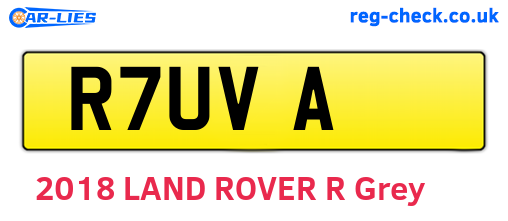 R7UVA are the vehicle registration plates.