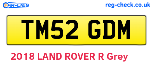 TM52GDM are the vehicle registration plates.
