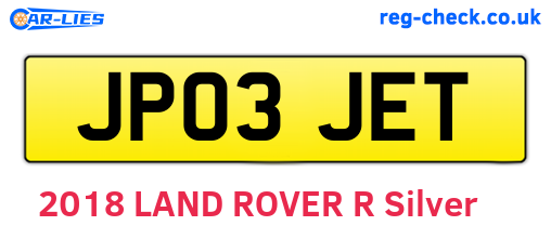 JP03JET are the vehicle registration plates.